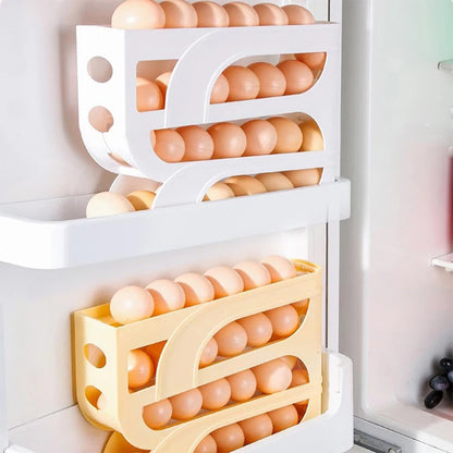 4-Layer 30-Egg Rolling Storage Box