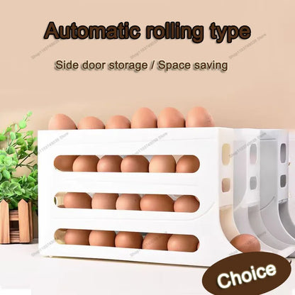 4-Layer 30-Egg Rolling Storage Box