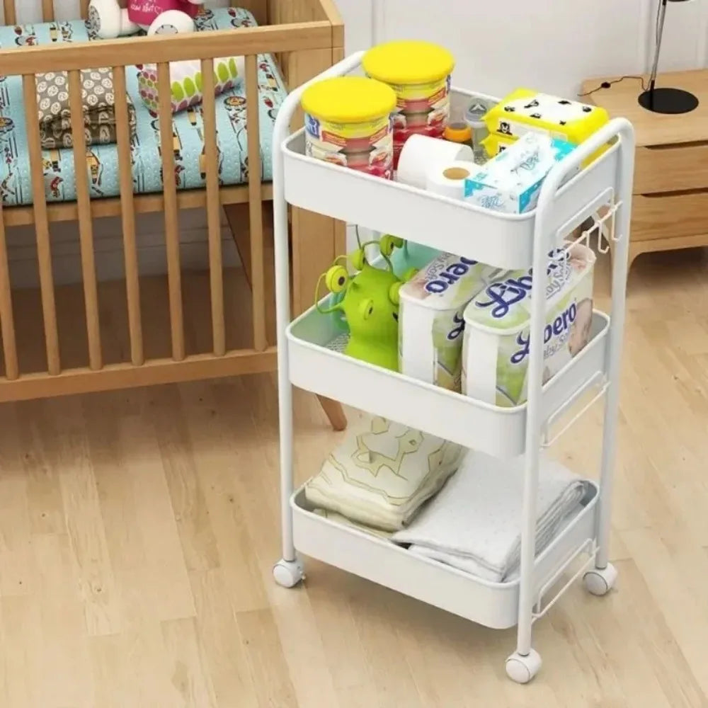 Mobile Multi-Layer Storage Cart